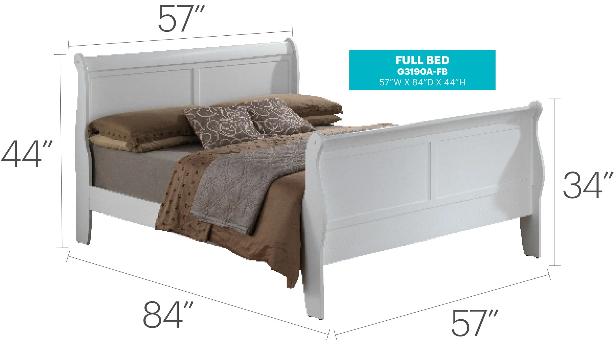 Panel Sleigh Bed - Image 46