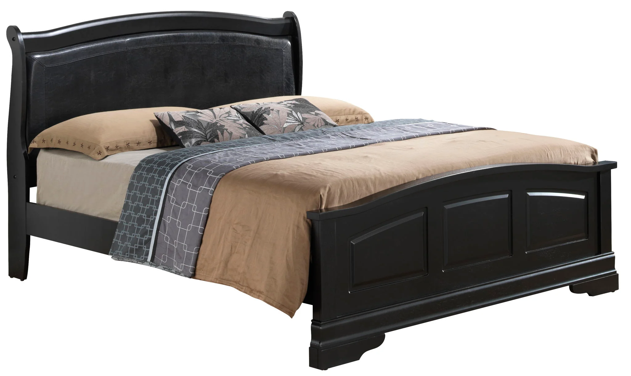 Panel Sleigh Bed Elegantly Crafted - Image 4