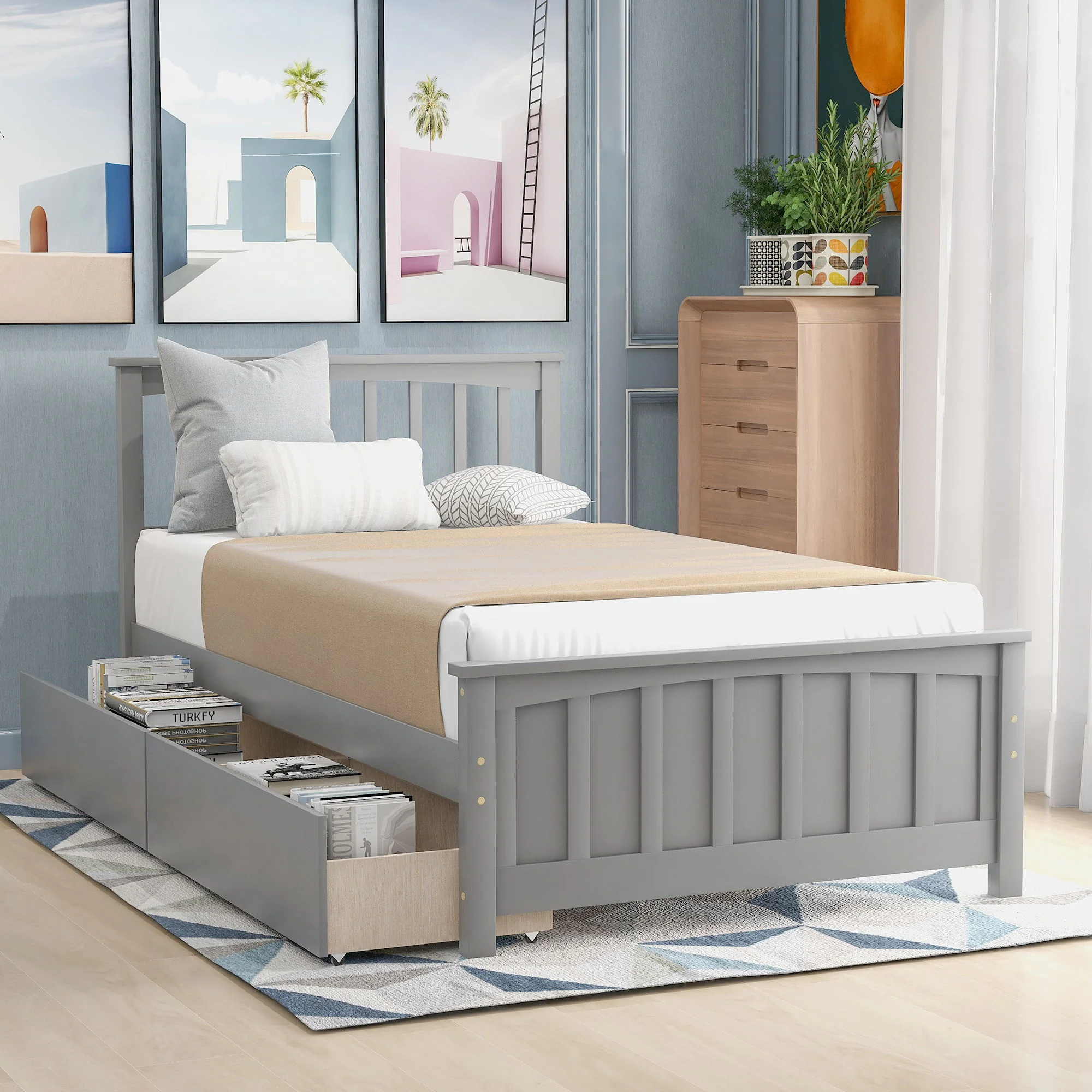 Platform Bed With Two Drawers - Image 8