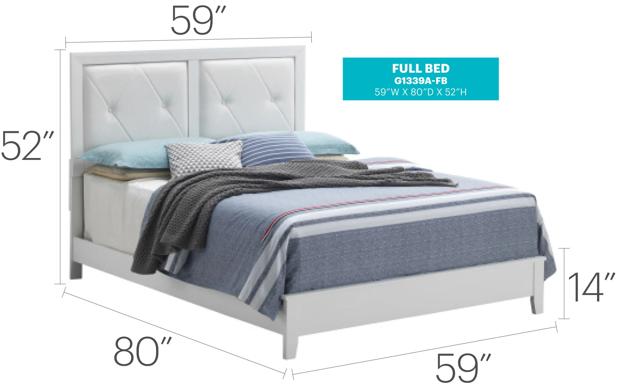 Padded Headboard Bed - Image 38