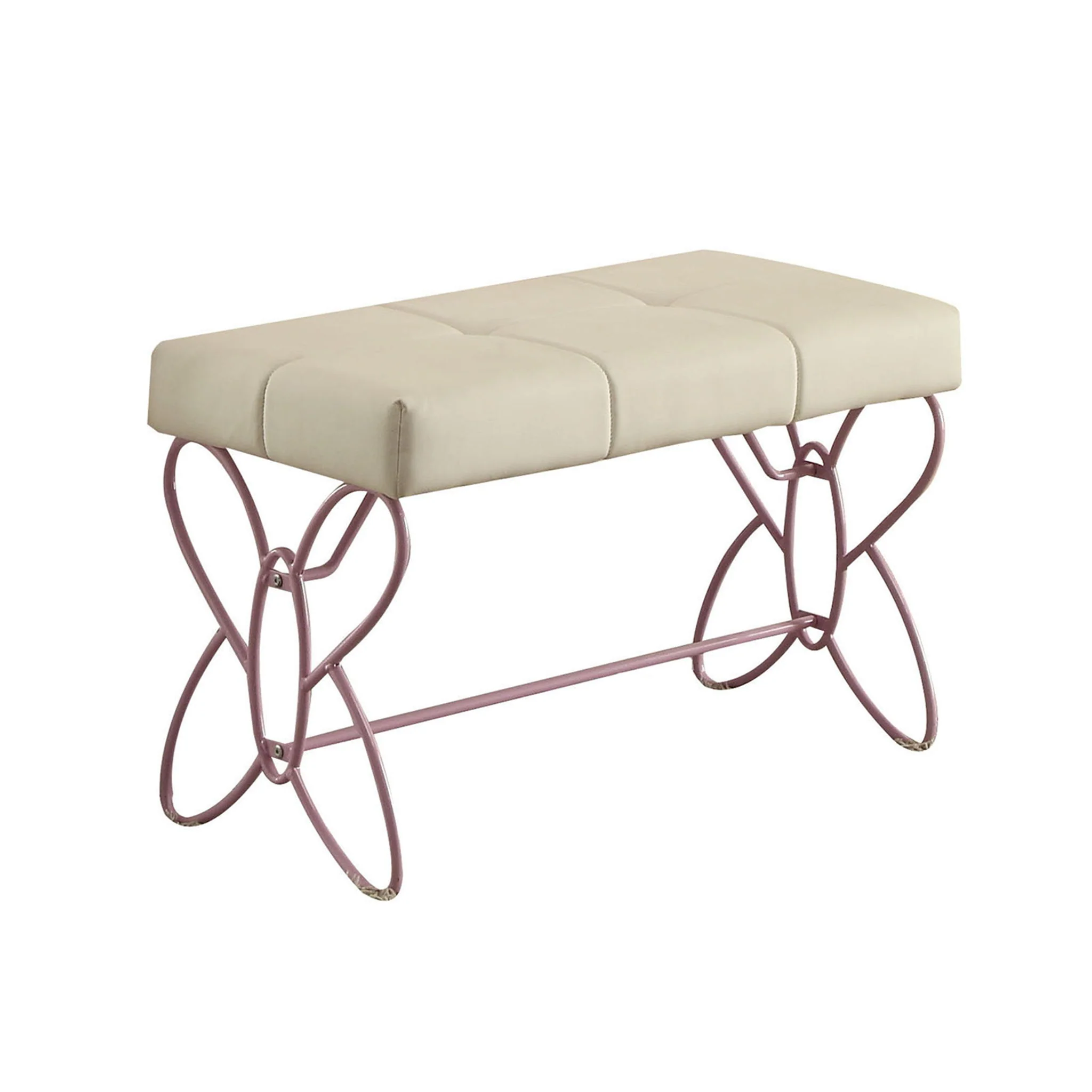 Priya II - Synthetic Leather Purple Bench - Purple / White - Image 4