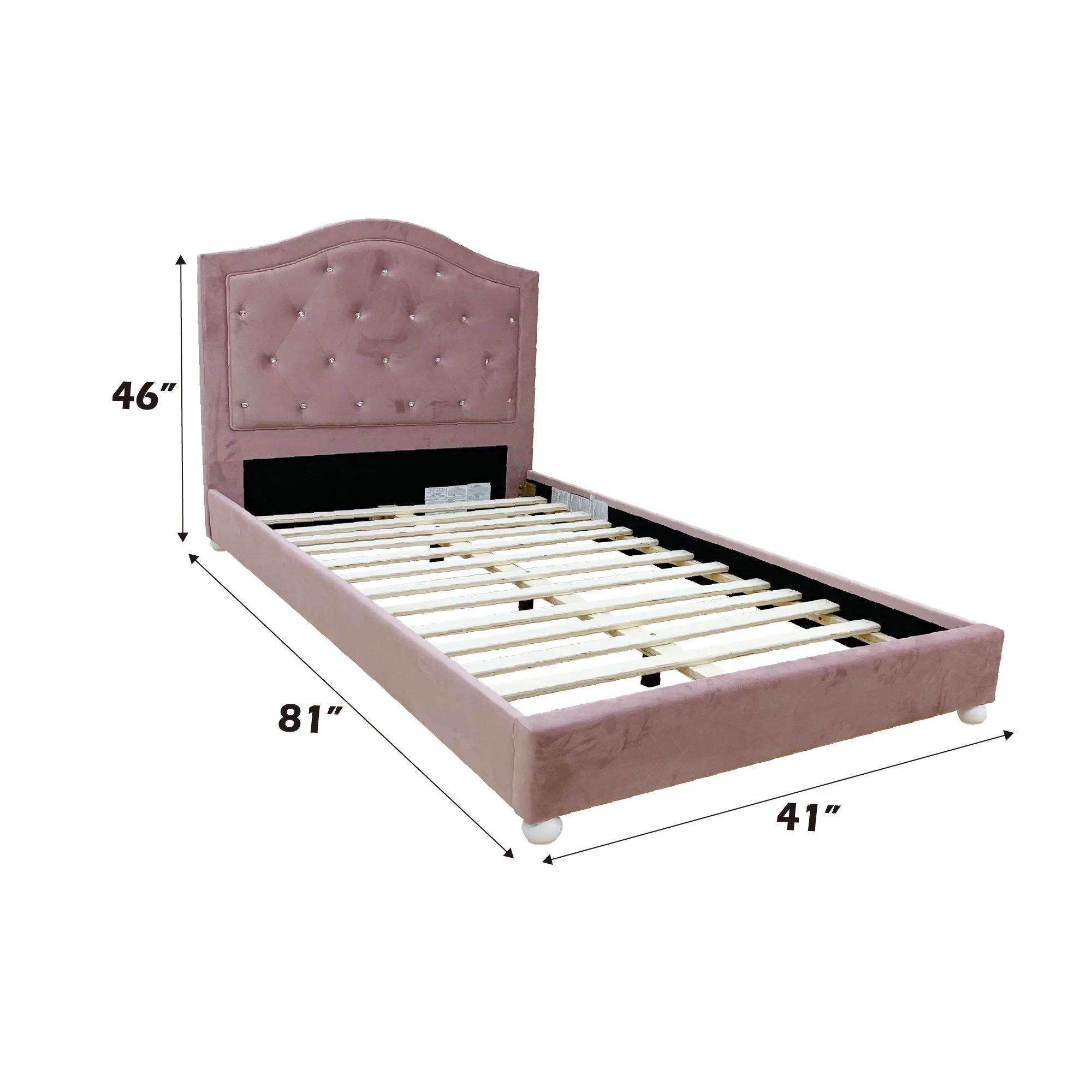 Reggie - Twin Bed - Pink - Image 4
