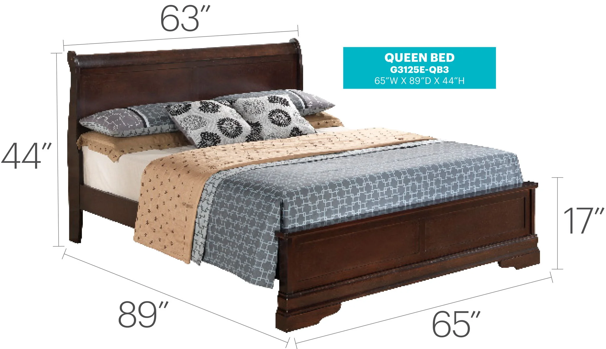 Sleigh Bed With Low Footboard - Image 14