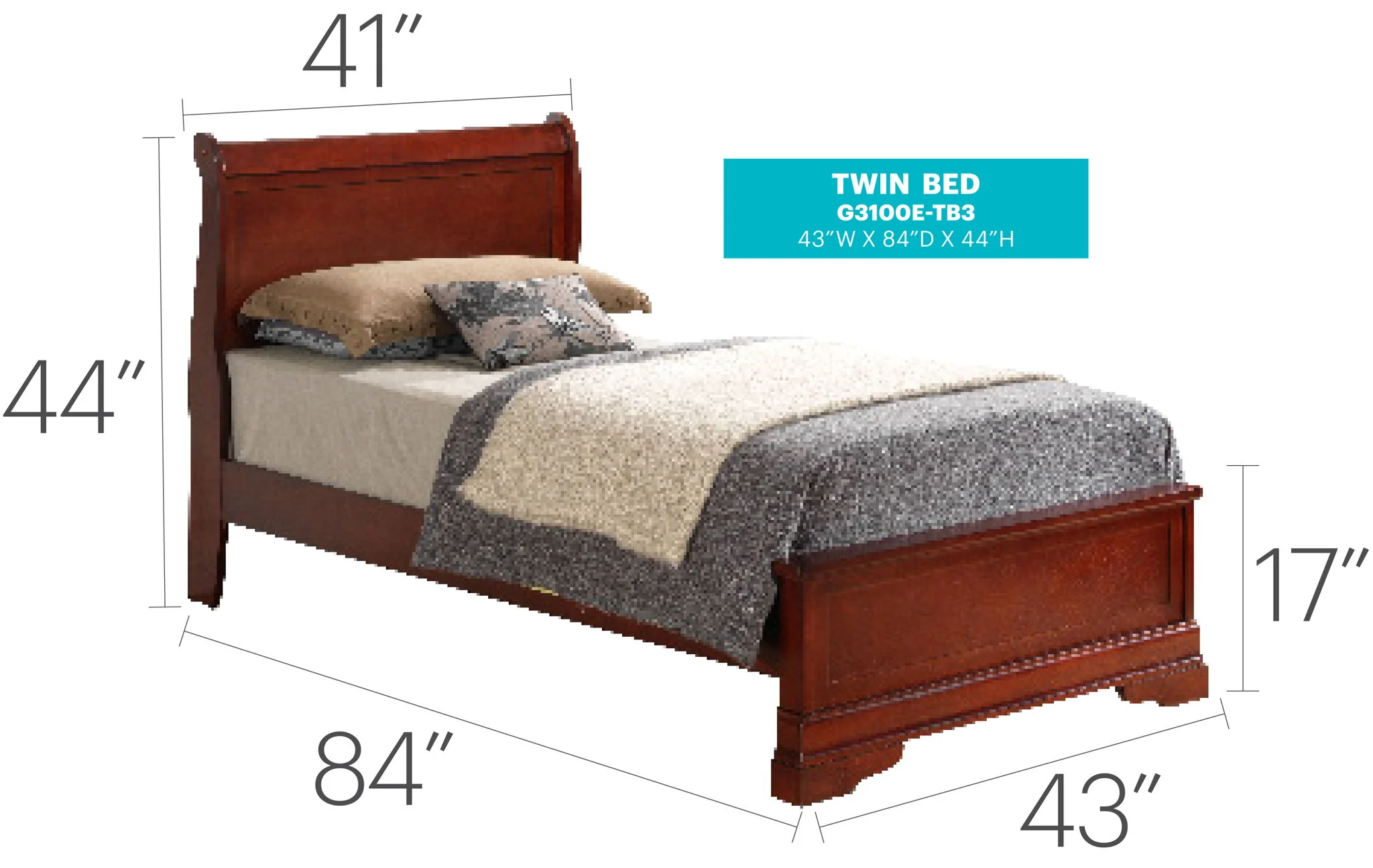 Sleigh Bed With Low Footboard - Image 27
