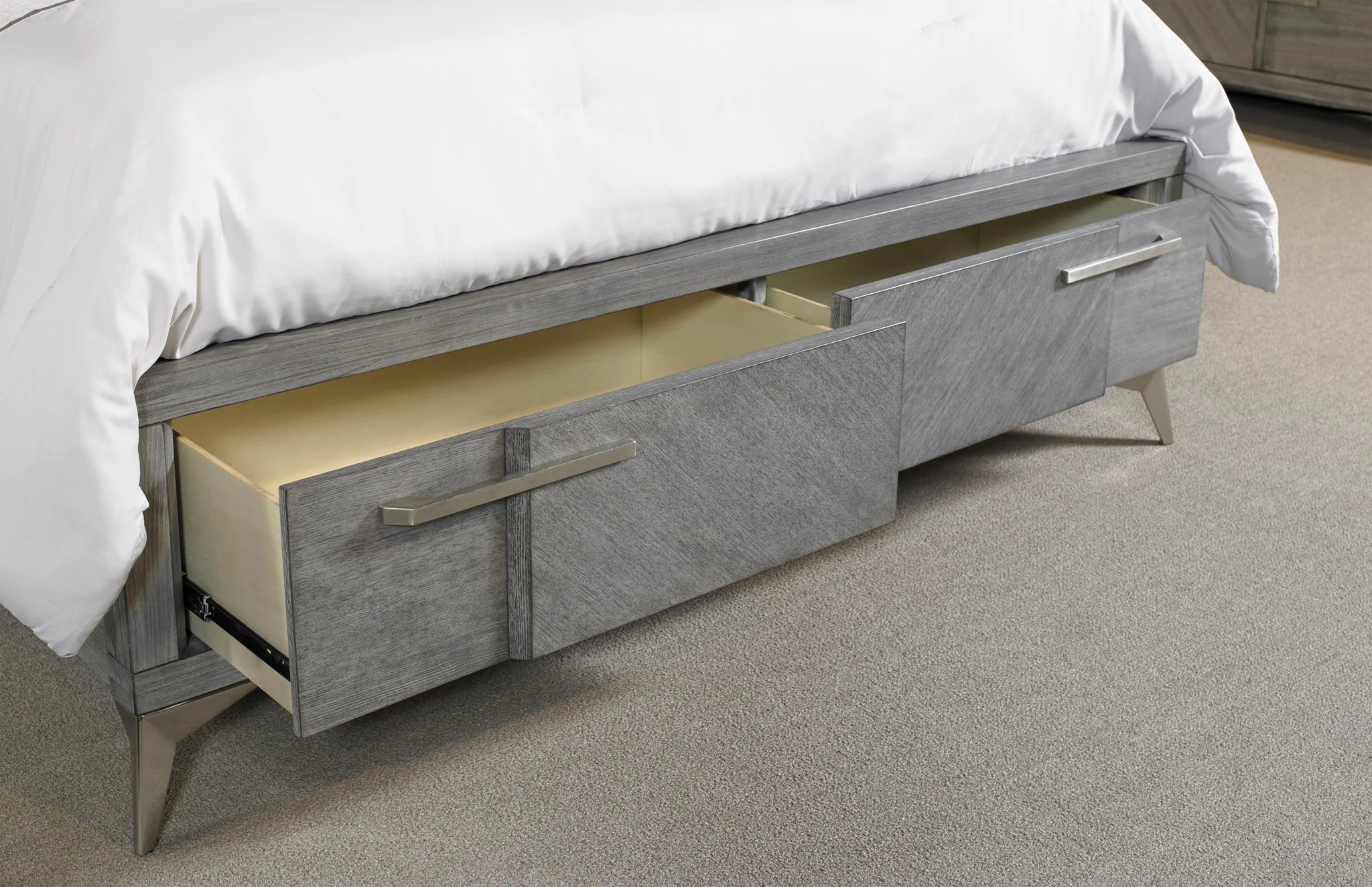 Storage Bed With Bookmatched Veneer - Image 2
