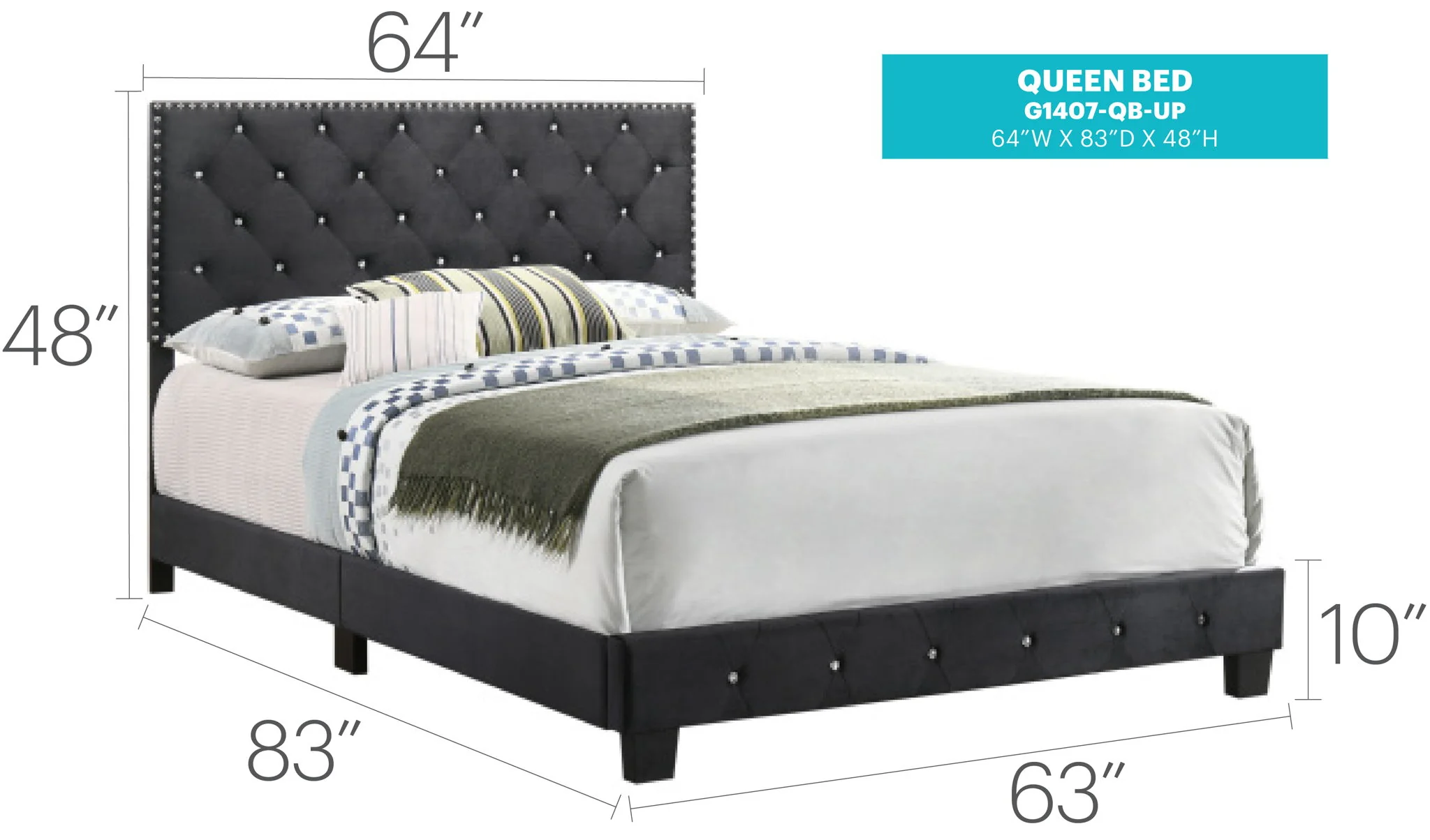 Luxurious Upholstered Bed - Image 75