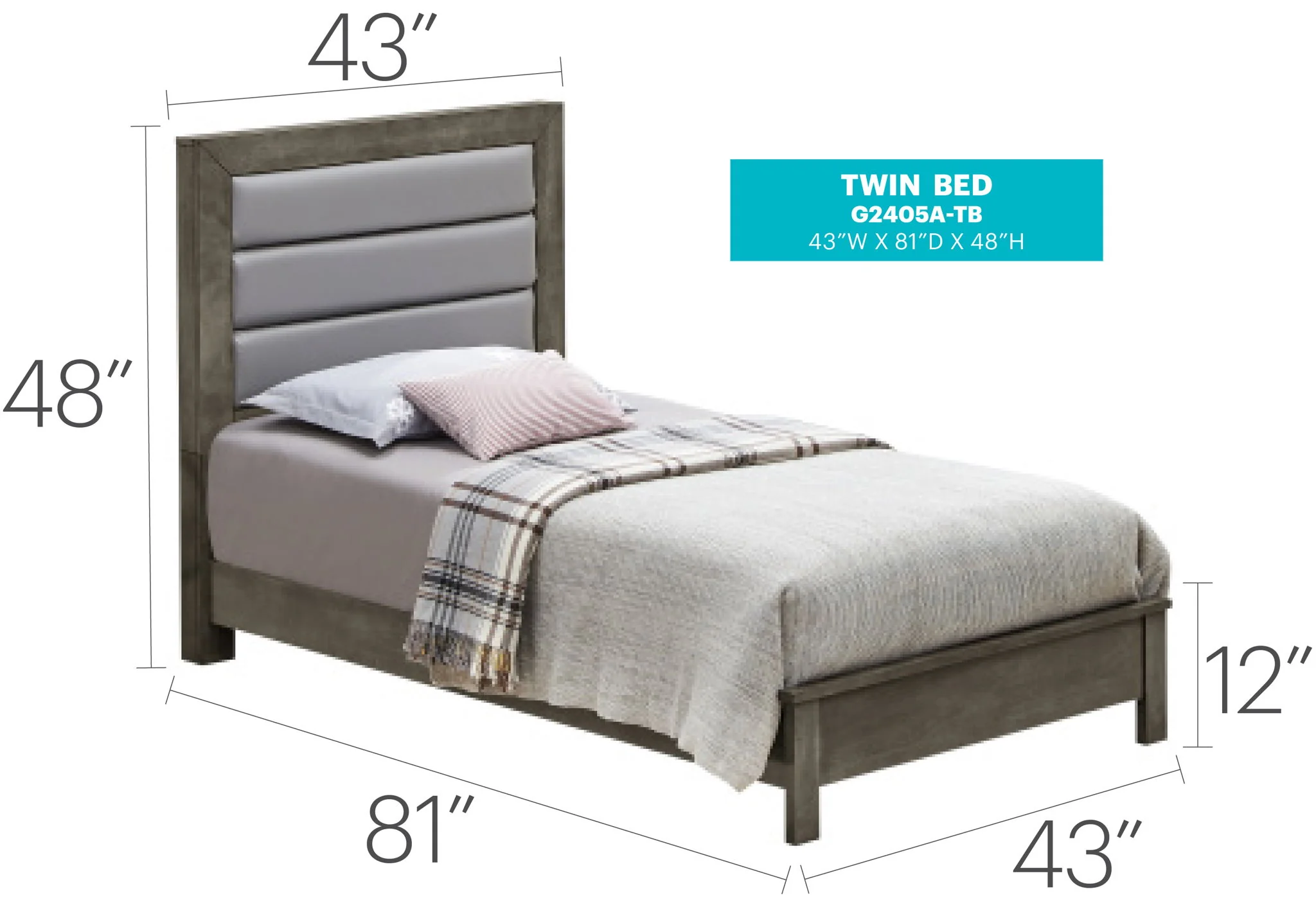 Transitional Modern Design Bed - Image 24