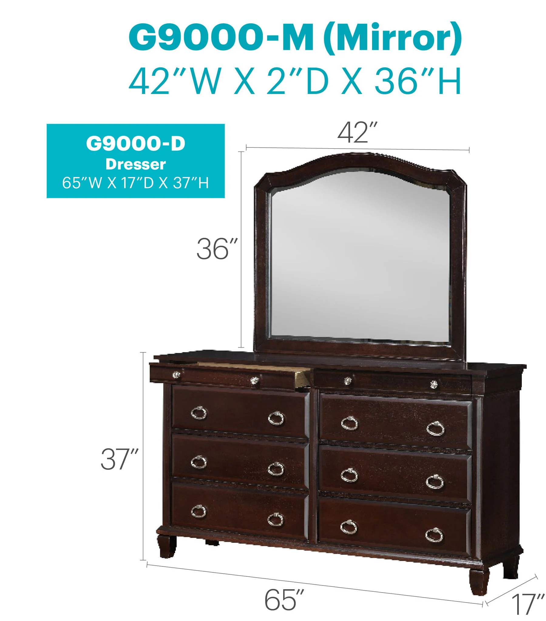 Triton - Dresser - Cappuccino - Image 4