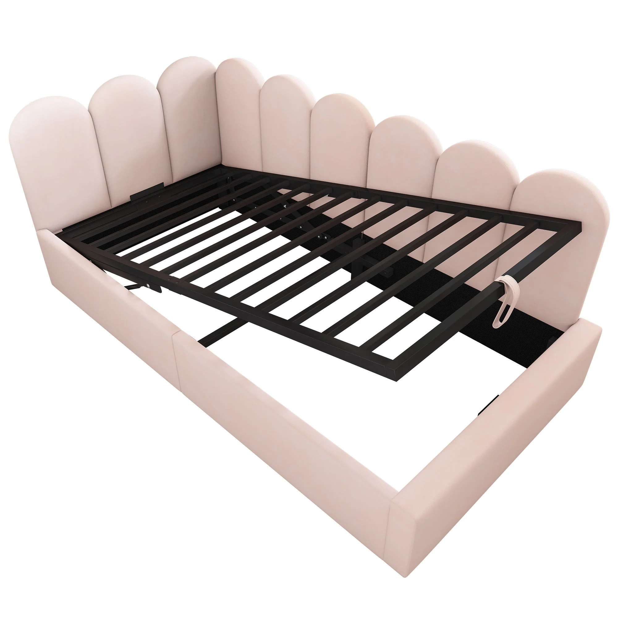Upholstered Daybed With Metal Slatted Base - Image 2