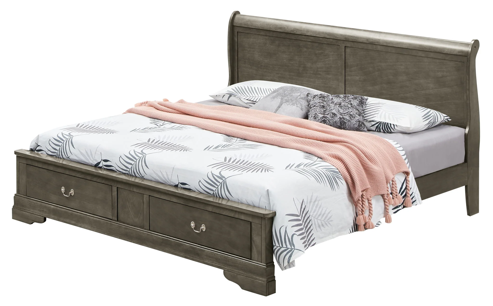 Upholstered Panel Sleigh Bed Design - Image 8