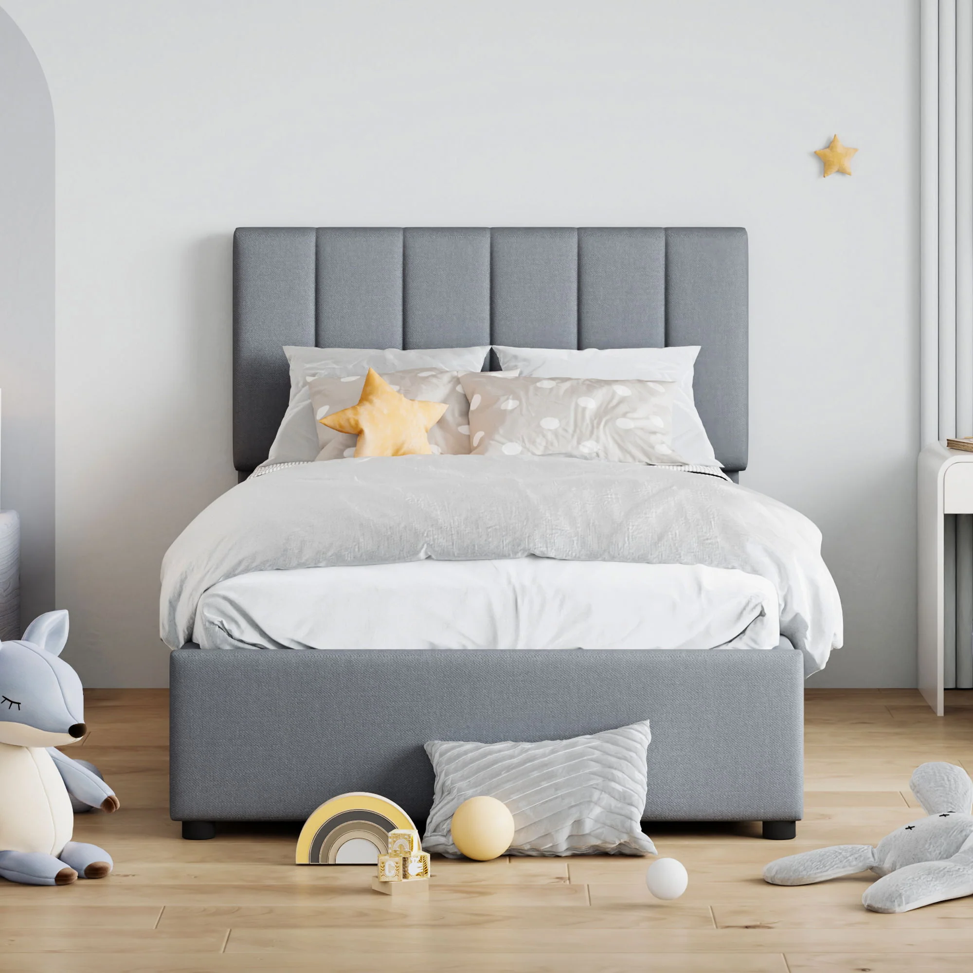 Upholstered Platform Bed With A Hydraulic Storage System - Image 5